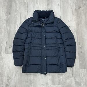 Tommy Hilfiger Down Jacket Women's Medium Navy Blue Puffer Winter Coat THProtect
